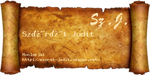 Szórát Judit névjegykártya