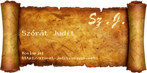Szórát Judit névjegykártya